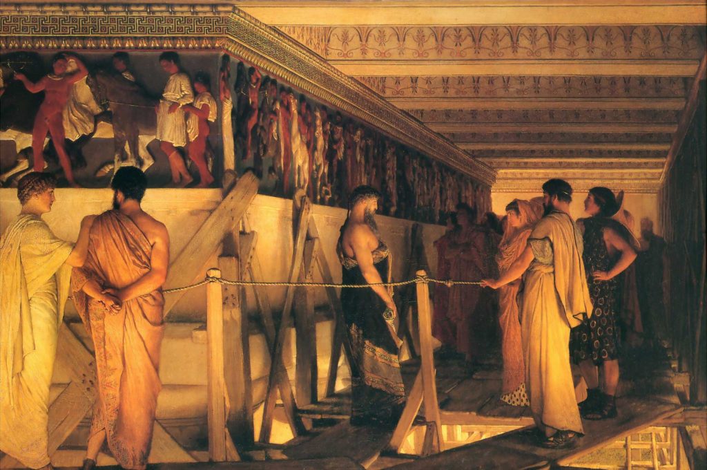 Lawrence_Alma-Tadema_-_Phidias_Showing_the_Frieze_of_the_Parthenon_to_his_Friends